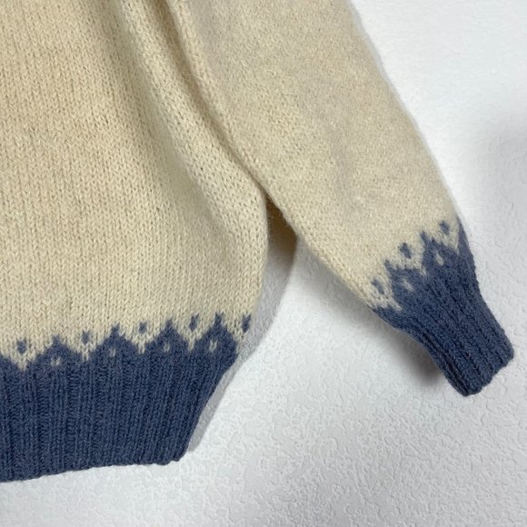 Alpaca Imports Made in Peru Fair Isle Wool Knit Sweater Size Small Medium - Picture 4 of 7